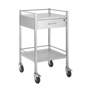 Stainless Steel Trolley One Drawer With Lock
