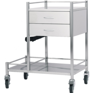 Stainless Steel Oxygen Trolley Two Drawer
