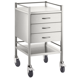 Stainless Steel Trolley Three Drawer