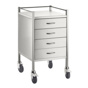 Stainless Steel Trolley Four Drawer