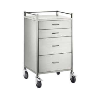 Stainless Steel Anaesthetic Trolley Four Drawer